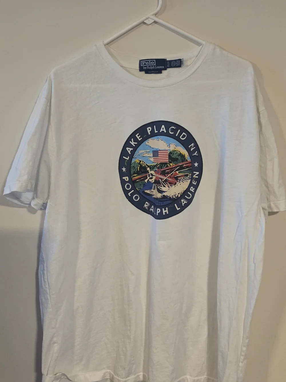 Polo by Ralph Lauren White Lake Placid NY Graphic Tee